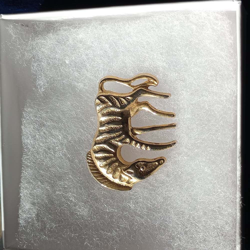 Zebra Gold Color Brooch/ Pin - Picture 6 of 6